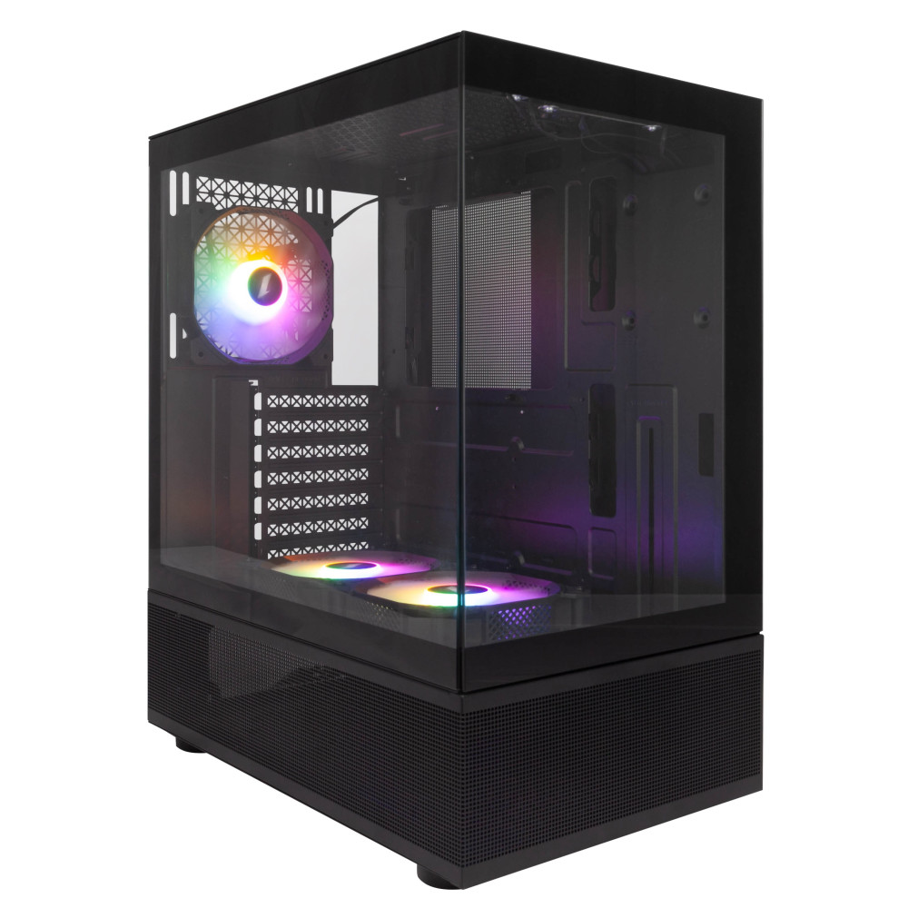 Корпус 1stPlayer Mi7-A-2F2R-1F2 Black без БП