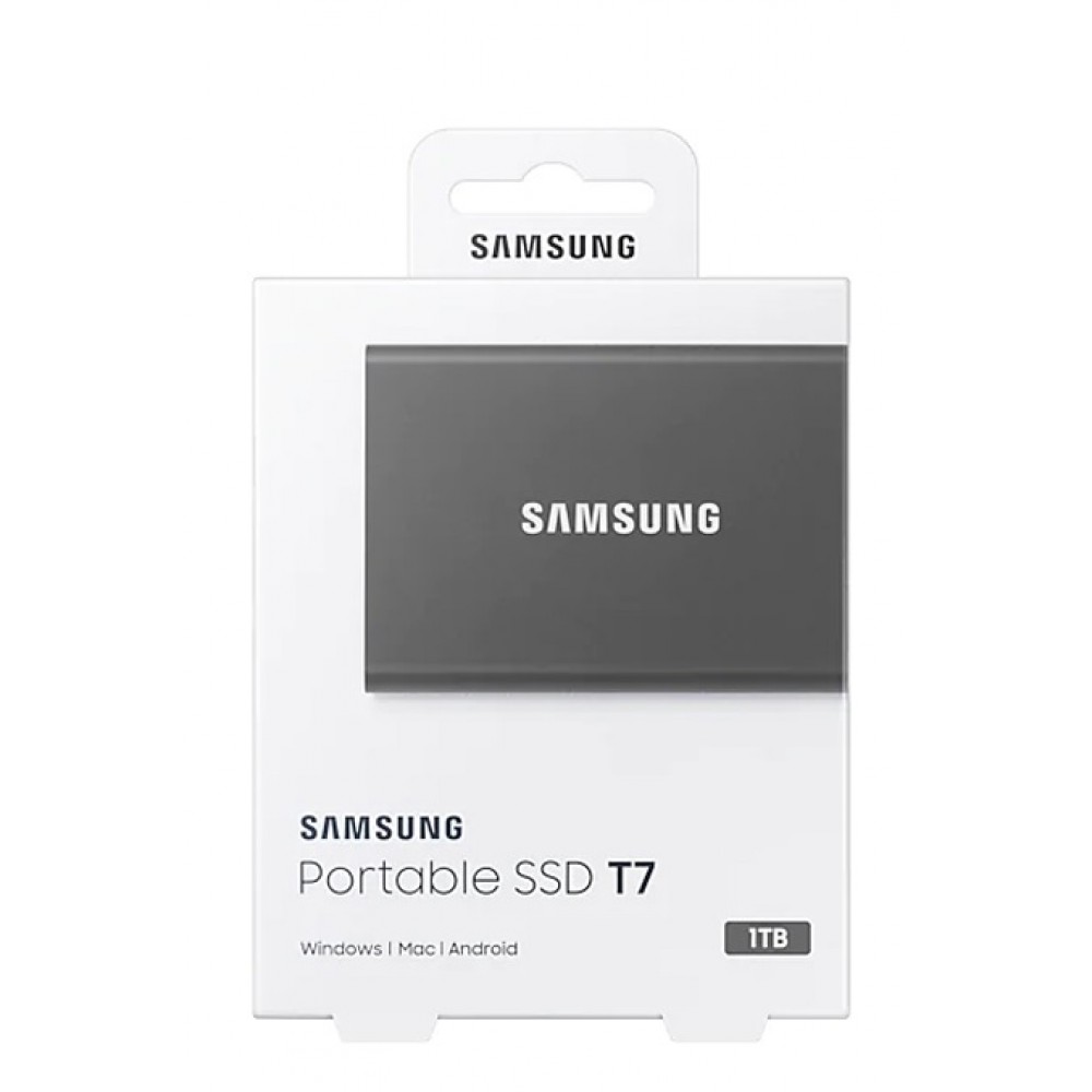 Накопичувач зовнішній SSD 2.5" USB 1.0TB Samsung T7 Titan Gray (MU-PC1T0T/WW)