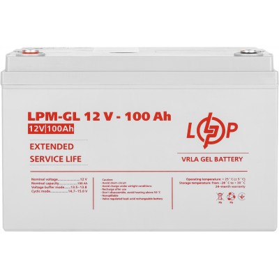Аккумуляторная батарея LogicPower 12V 100AH (LPM-GL 12 – 100 AH) GEL