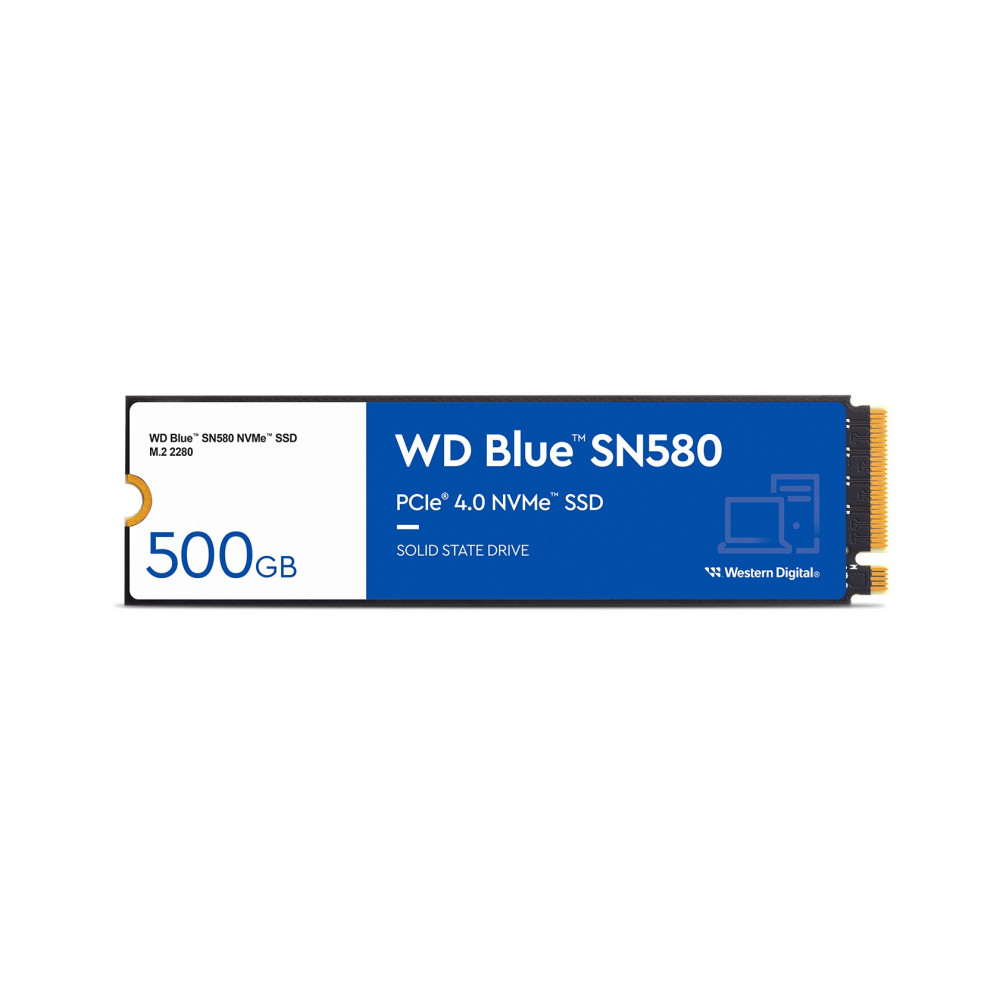 Накопитель SSD 500GB WD Blue SN580 M.2 2280 PCIe 4.0 x4 3D TLC (WDS500G3B0E)