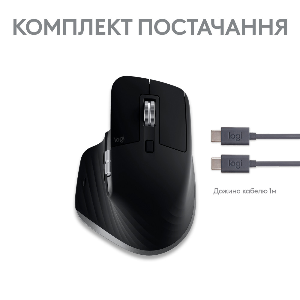 Мышь Bluetooth Logitech MX Master 3S для Mac Space Grey (910-006571)
