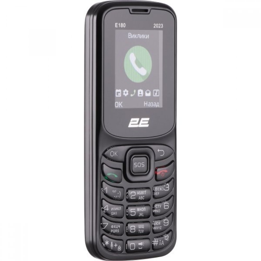 Мобiльний телефон 2E E180 2023 Dual Sim Black (688130251044)