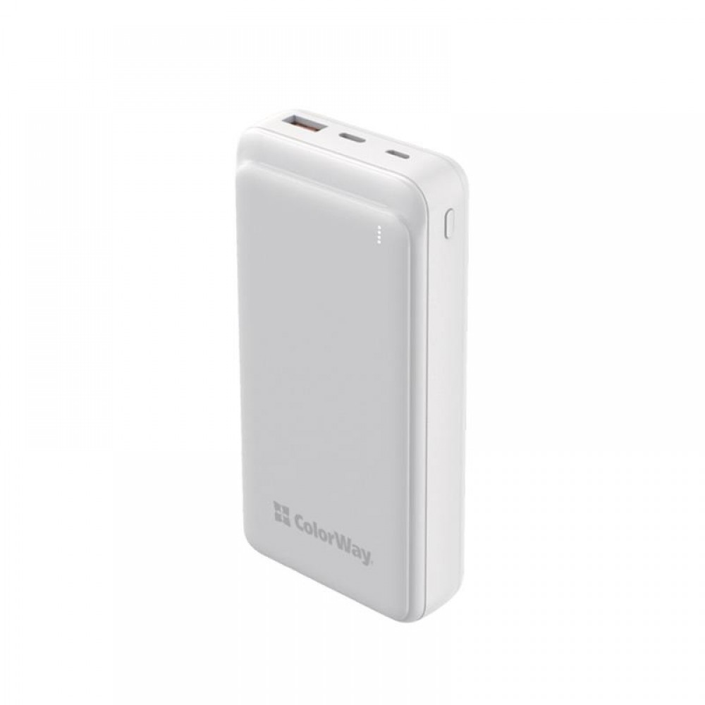 Power Bank ColorWay Slim 20000mAh White (CW-PB200LPG3WT-PD)