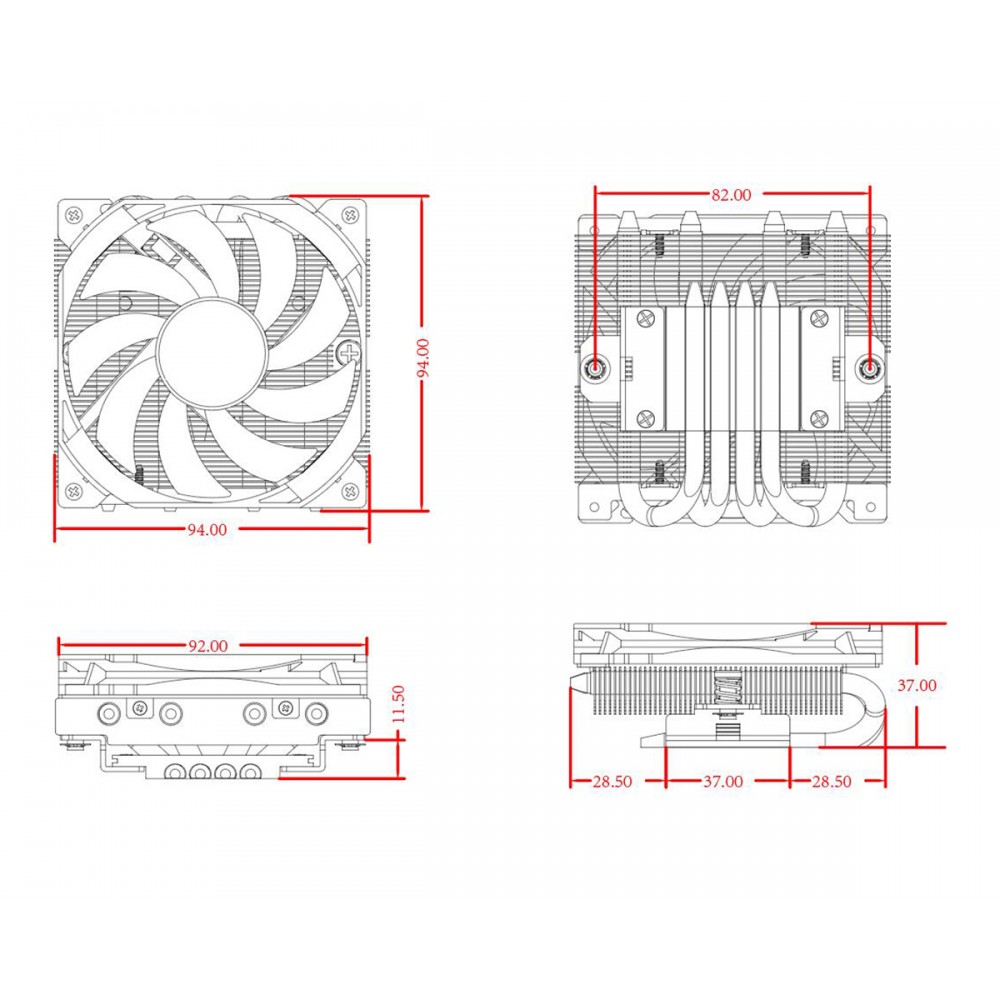 Кулер процесорний ID-Cooling IS-37-XT Black