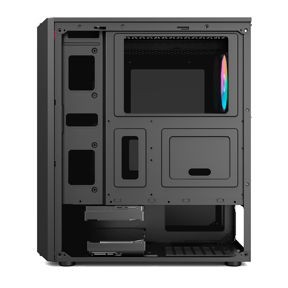 Корпус 1stPlayer RB-4-1G6-BK Black без БП