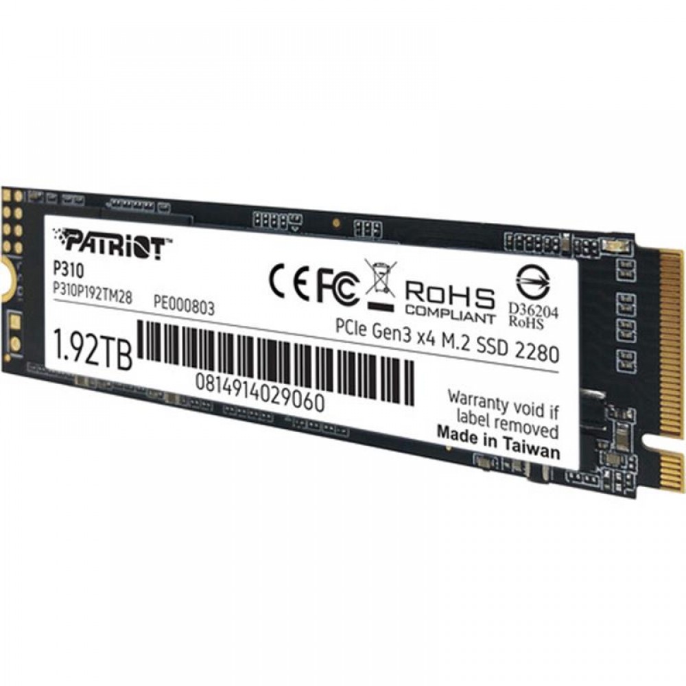 Накопичувач SSD 1.92TB Patriot P310 M.2 2280 PCIe NVMe 4.0 x4 TLC (P310P192TM28)