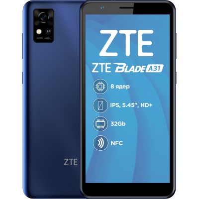 Смартфон ZTE Blade A31 2/32GB Dual Sim Blue