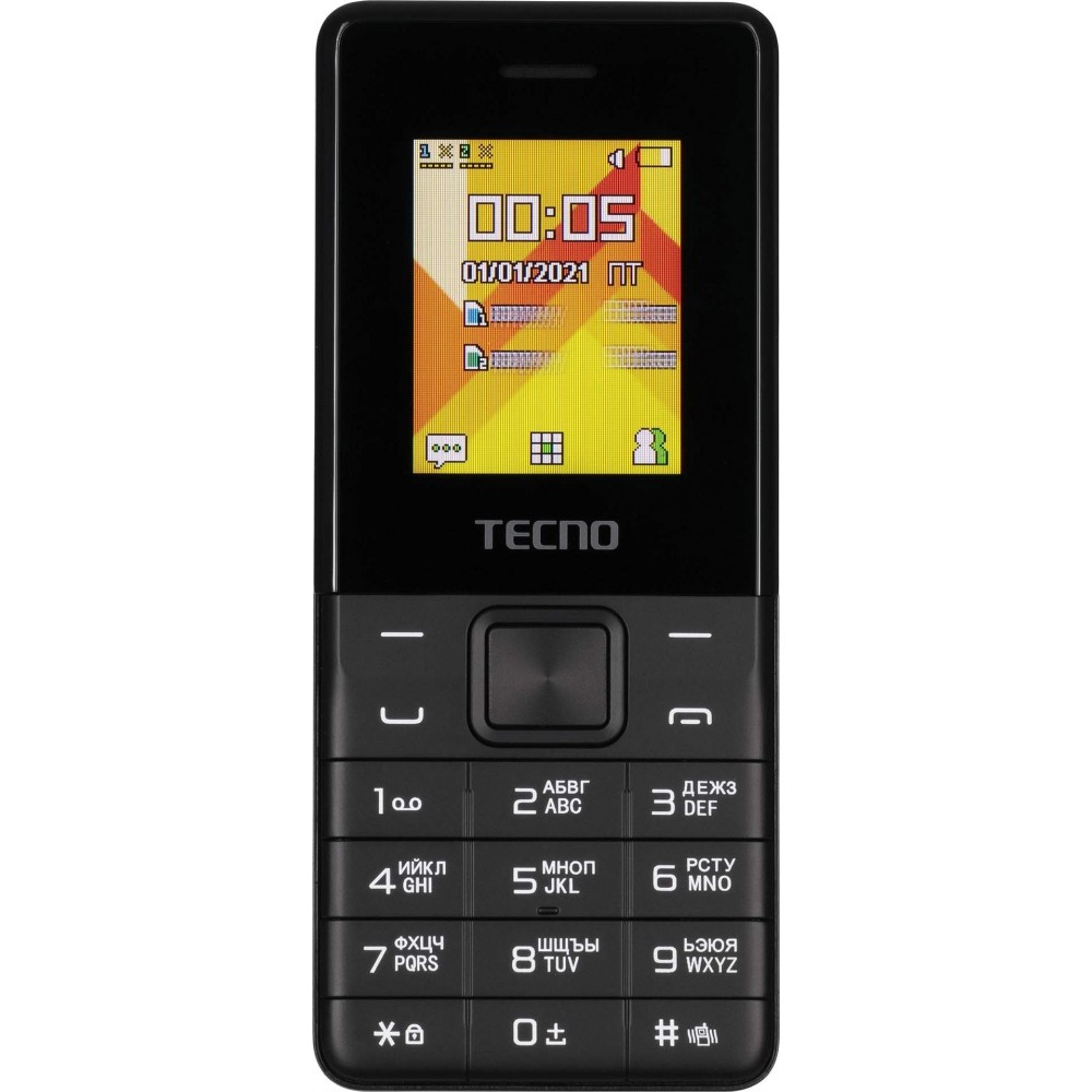 Мобiльний телефон Tecno T301 Dual Sim Phantom Black (4895180778674)