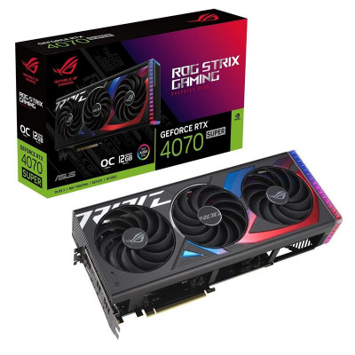 Видеокарта GF RTX 4070 Super 12GB GDDR6X ROG Strix Gaming OC Asus (ROG-STRIX-RTX4070S-O12G-GAMING)