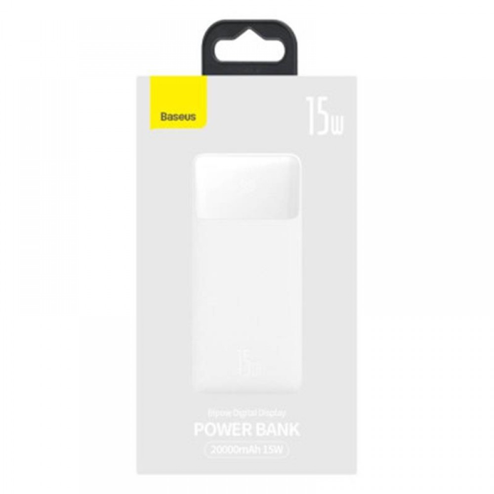 Універсальна мобільна батарея Baseus Bipow 20000mAh White (PPBD050102) (1283126558719)