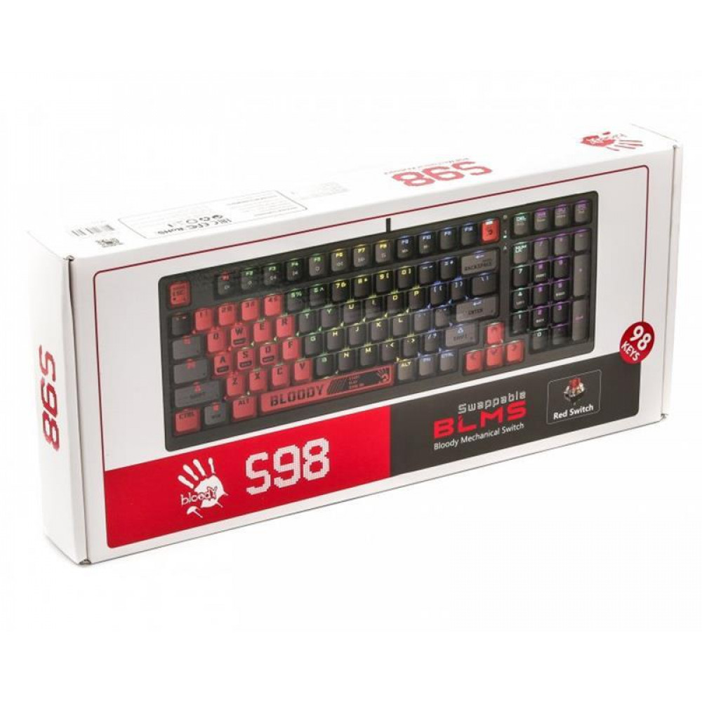Клавиатура A4Tech S98 Bloody Sports Red