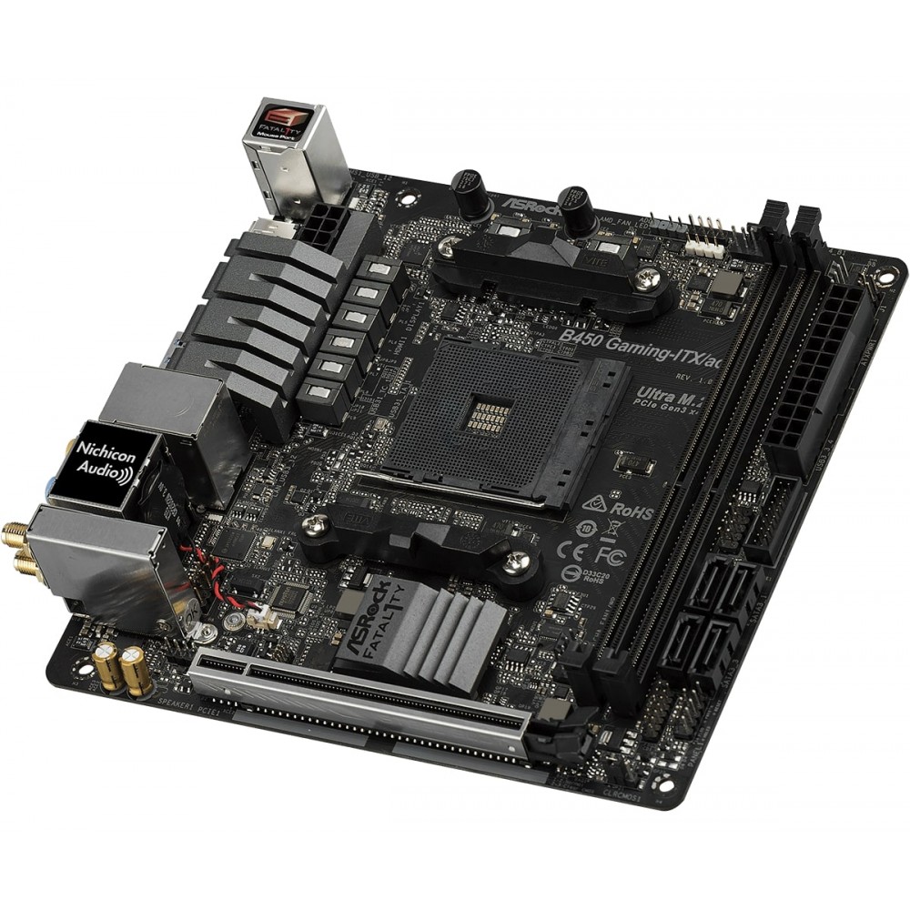 Материнская плата ASRock B450 Gaming-ITX/AC Socket AM4