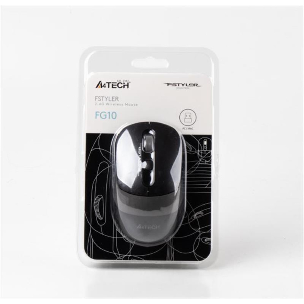 Мышь беспроводная A4Tech FG10 Black/Grey USB