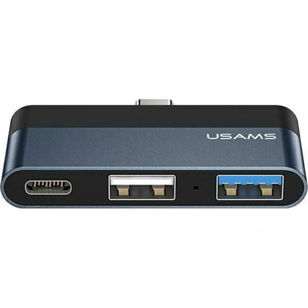 Концентратор USB Type-C Usams US-SJ490 Mini HUB Black (SJ490HUB01)