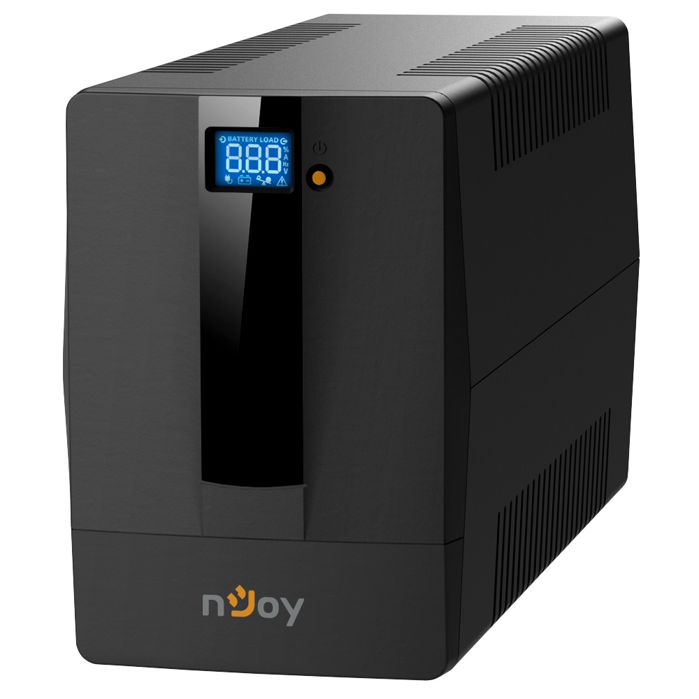 ДБЖ Njoy Horus Plus 1000 (PWUP-LI100H1-AZ01B), Lin.int., AVR, 4 x евро, USB, LCD, пластик