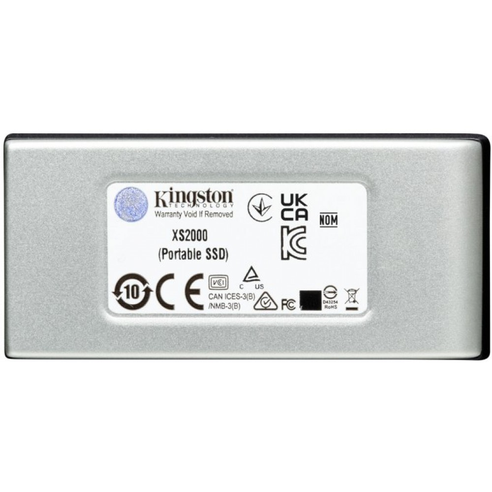 Накопичувач зовнішній SSD Portable USB 500GB Kingston XS2000 Silver (SXS2000/500G)