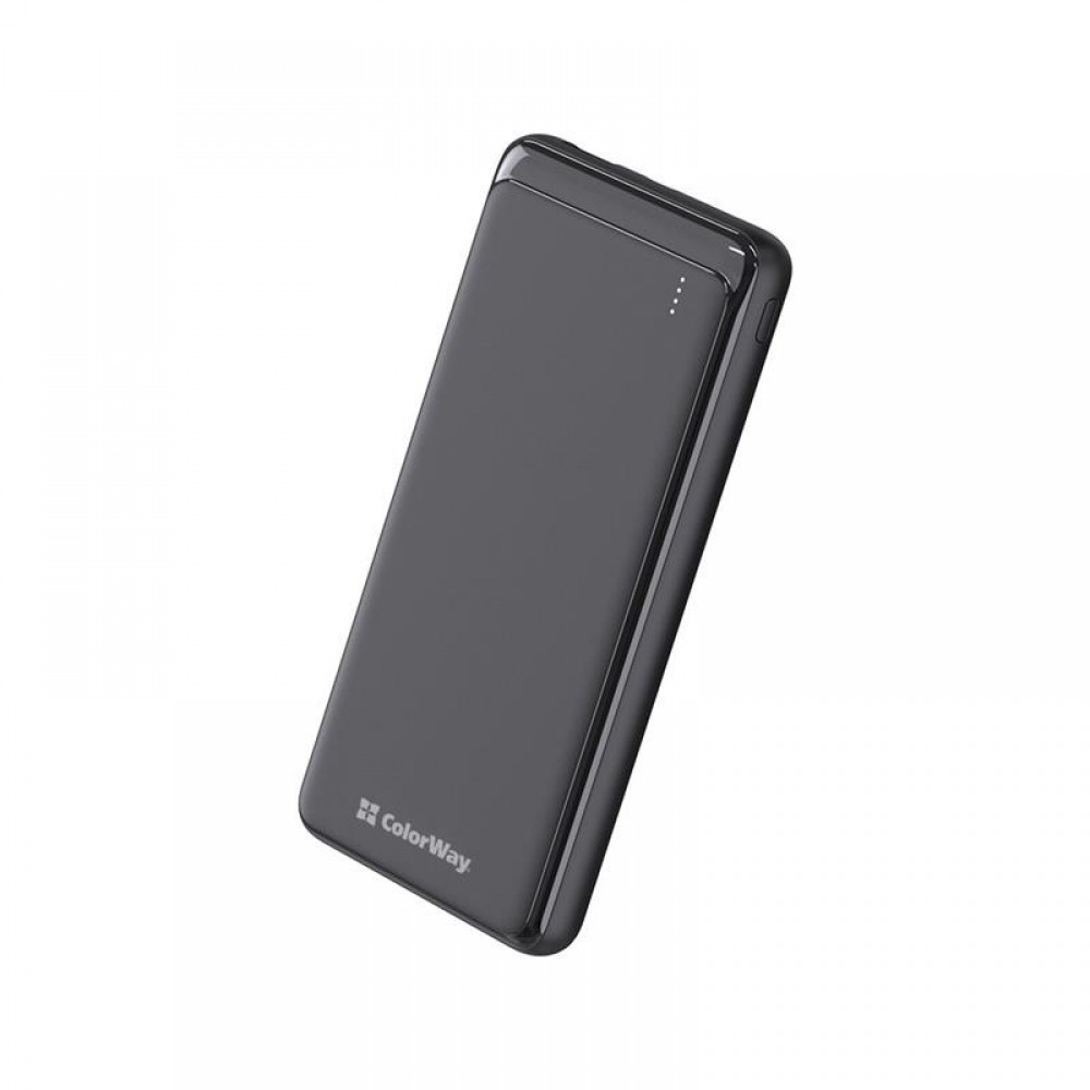 Power Bank ColorWay Slim 10000mAh Black (CW-PB100LPF2BK)