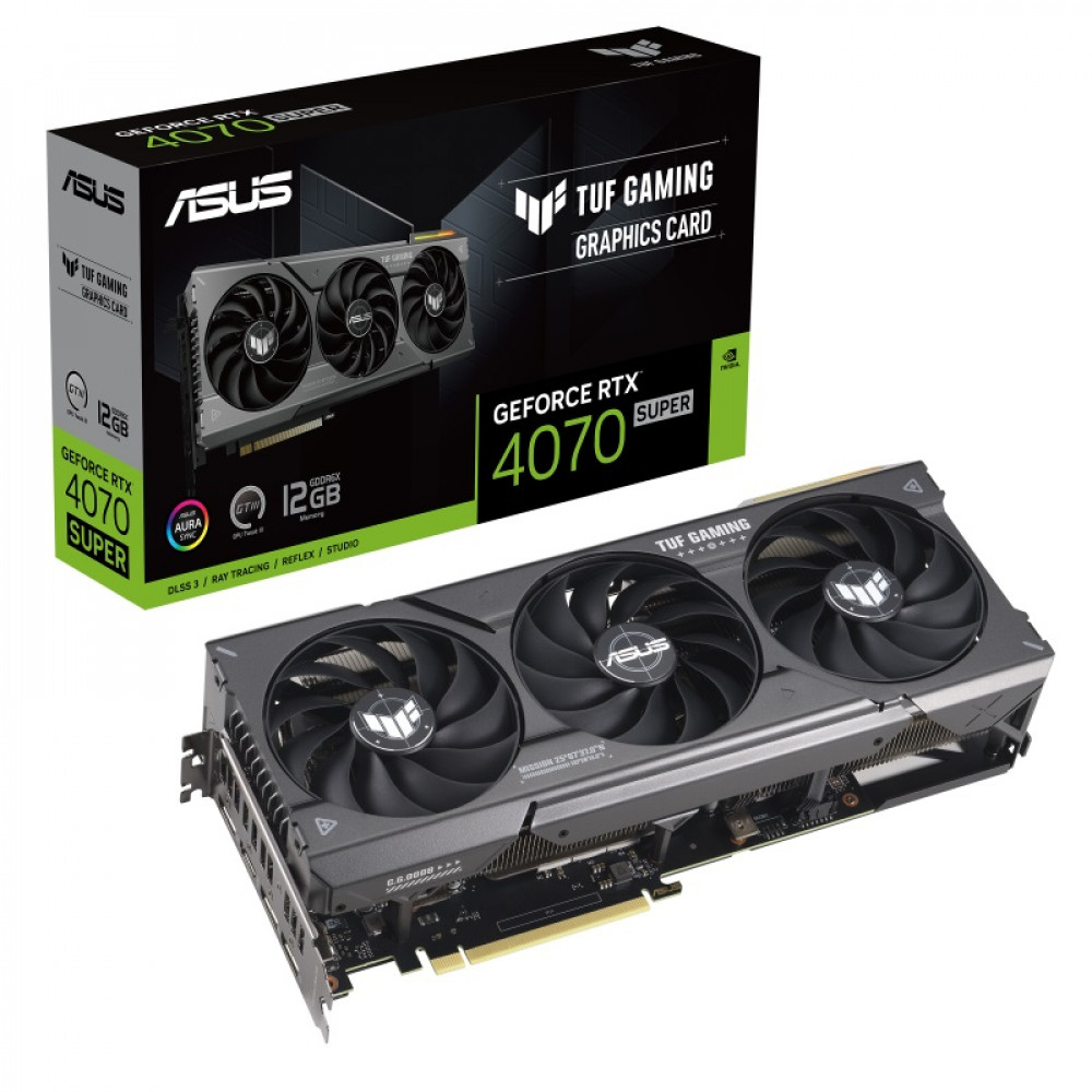 Видеокарта GF RTX 4070 Super 12GB GDDR6X TUF Gaming Asus (TUF-RTX4070S-12G-GAMING)