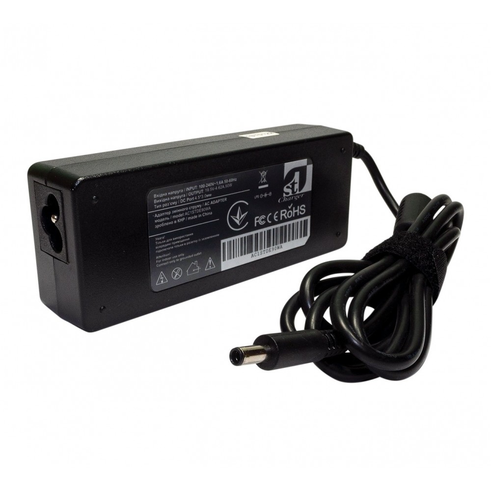 Адаптер питания 1StCharger для ноутбука Dell 19.5V 90W 4.62A 4.5х3.0мм (AC1STDE90WA)