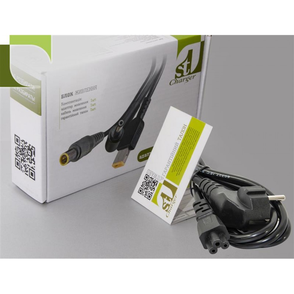 Блок живлення 1StCharger для ноутбука Asus 19V 65W 3.42A 4.5х3.0мм + каб.живл. (AC1STAS65WE)