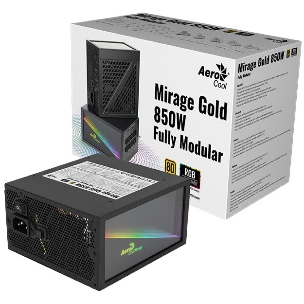 Блок питания AeroCool Mirage Gold 850 Fully Modular (ACPG-MF85FEC.11) 850W