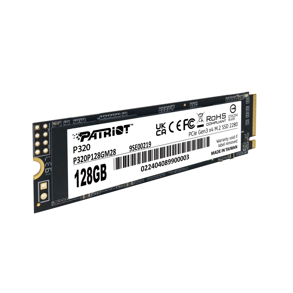 Накопичувач SSD 128GB Patriot P320 M.2 2280 PCIe 3.0 x4 NVMe TLC (P320P128GM28)