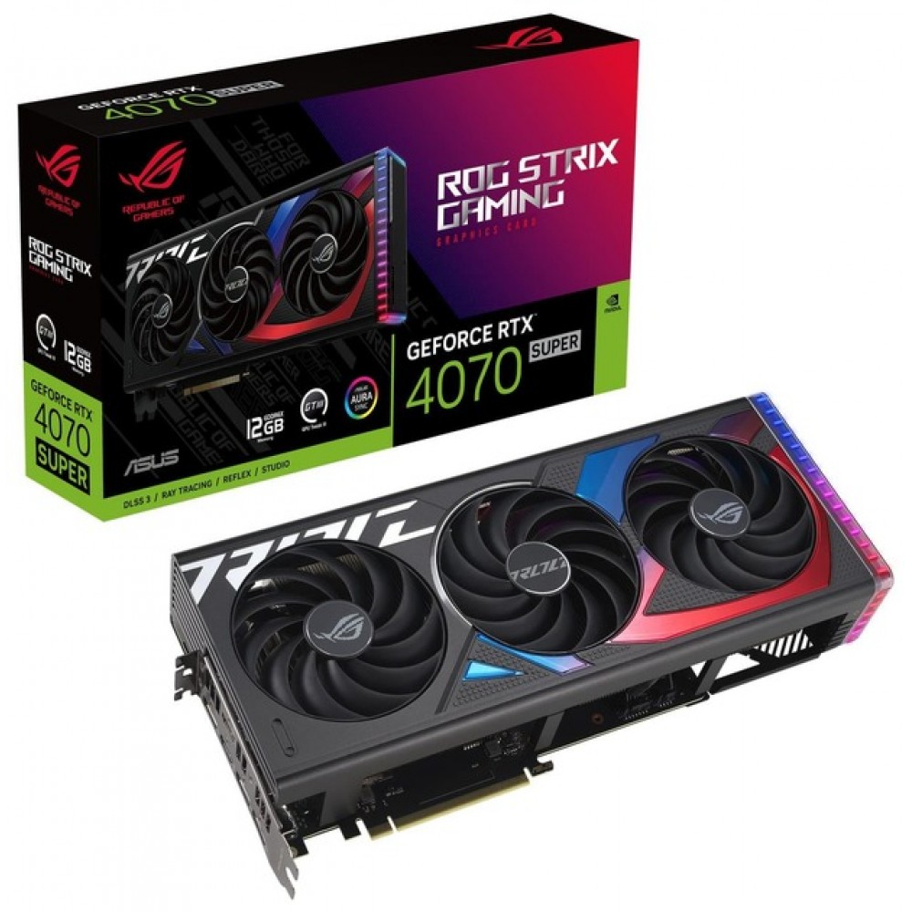 Видеокарта GF RTX 4070 Super 12GB GDDR6X ROG Strix Gaming Asus (ROG-STRIX-RTX4070S-12G-GAMING)