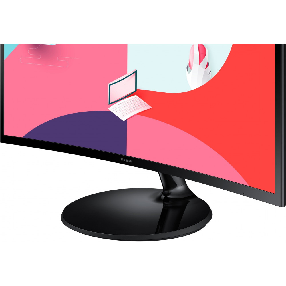 Монiтор Samsung 24" LS24C360 (LS24C360EAIXCI) Curved VA Black