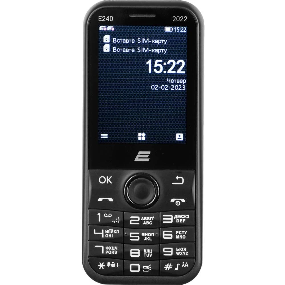 Мобiльний телефон 2E E240 2022 Dual Sim Black (688130245159)