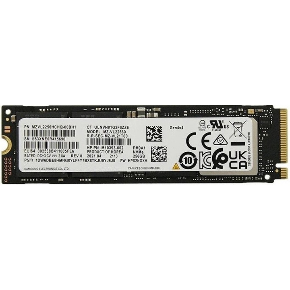 Накопичувач SSD 256GB Samsung PM9A1 M.2 2280 PCIe 4.0 x4 V-NAND 3bit MLC (MZ-VL22560_OEM) OEM