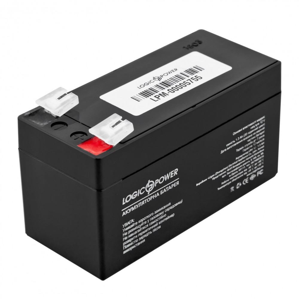 Аккумуляторная батарея LogicPower LPM 12V 1.3AH (LPM 12 – 1.3 AH) AGM