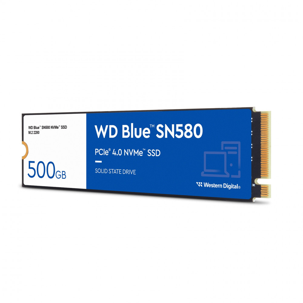 Накопитель SSD 500GB WD Blue SN580 M.2 2280 PCIe 4.0 x4 3D TLC (WDS500G3B0E)
