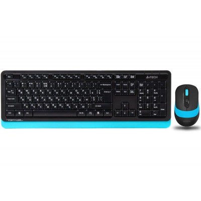 Комплект (клавіатура, мишка) бездротовий A4Tech FG1010 Black/Blue USB