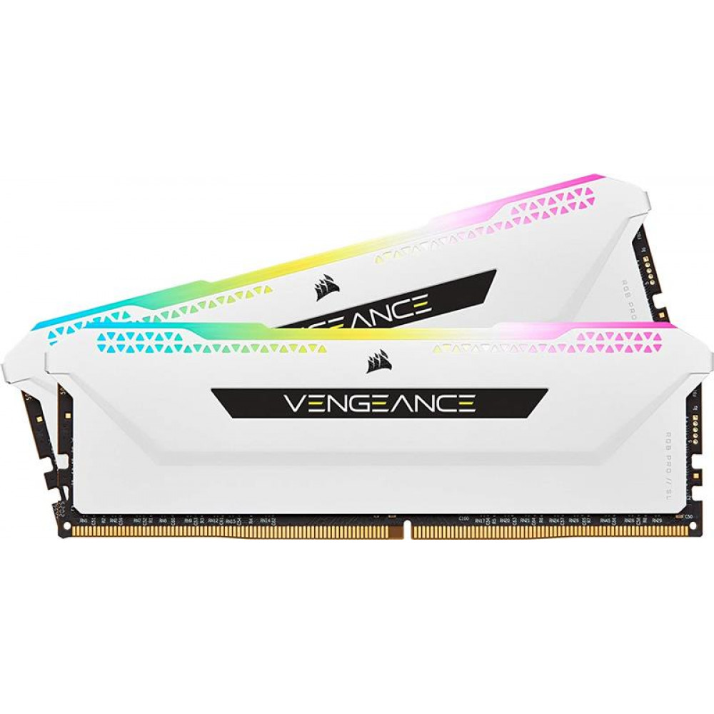 Модуль памяти DDR4 2x16GB/3200 Corsair Vengeance RGB Pro SL White (CMH32GX4M2E3200C16W)