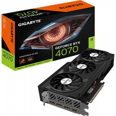 Відеокарта GF RTX 4070 12GB GDDR6X Windforce OC Gigabyte (GV-N4070WF3OC-12GD)