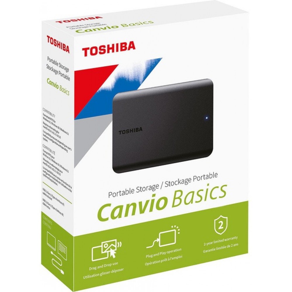 Зовнішній жорсткий диск 2.5" USB 1.0TB Toshiba Canvio Basics Black (HDTB510EK3AA)