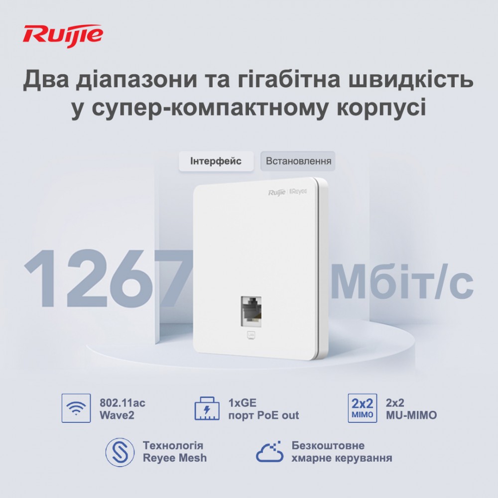 Точка доступу Ruijie Reyee RG-RAP1200(F)