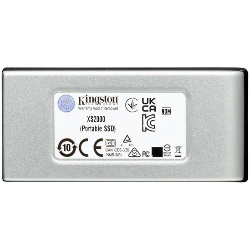 Накопичувач зовнішній SSD Portable USB 2.0ТB Kingston XS2000 Silver (SXS2000/2000G)