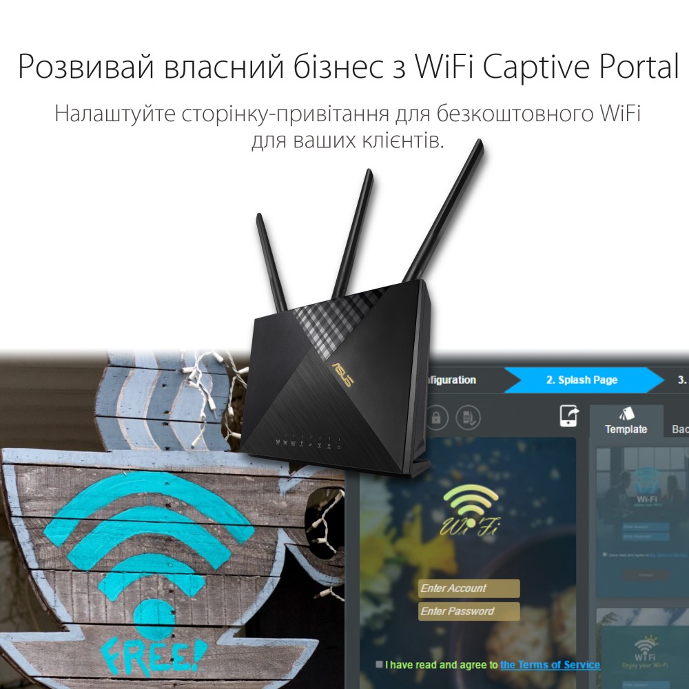 Бездротовий 3G/4G маршрутизатор Asus 4G-AX56