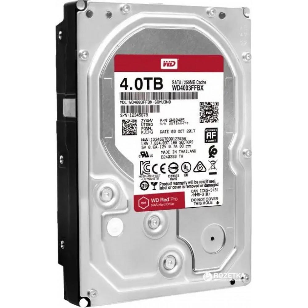 Накопитель HDD SATA 4.0 TB WD Red Pro NAS 7200rpm 256MB (WD4003FFBX)