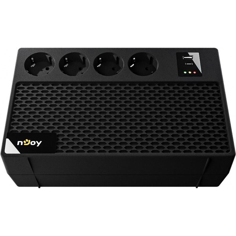 ИБП NJOY Renton 650 Plus (UPCSBLS665TRPCG01B) Lin.int., AVR, 4x евро, 1x USB Type A, 1xUSB Type C, п