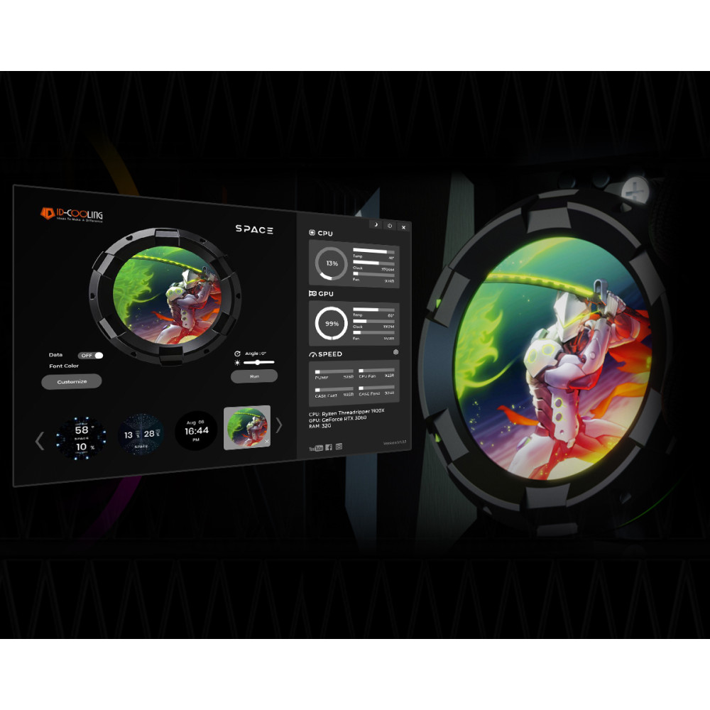 Система водяного охлаждения ID-Cooling Space LCD SL360