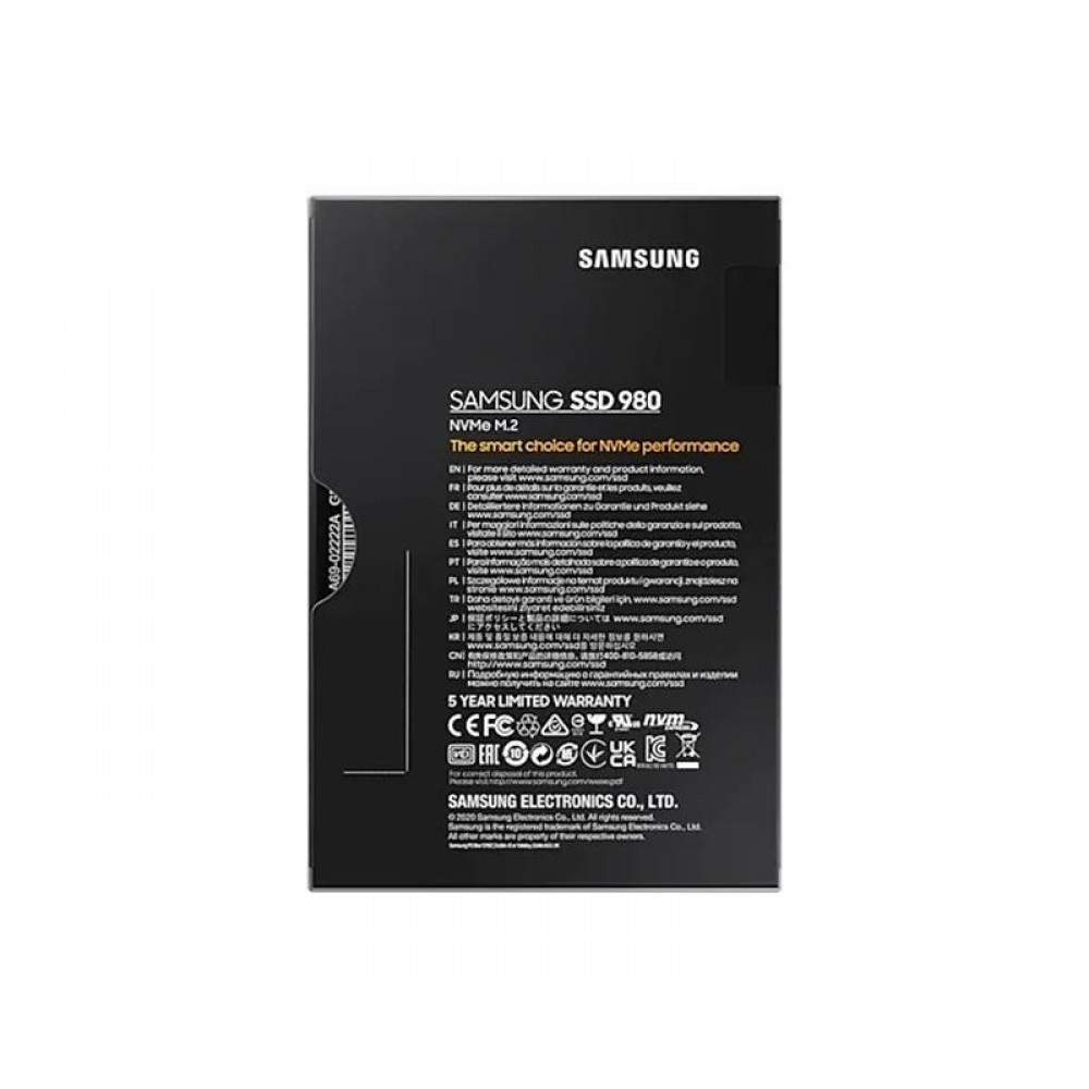 Накопичувач SSD 1ТB Samsung 980 M.2 2280 PCIe 3.0 x4 NVMe V-NAND MLC (MZ-V8V1T0BW)