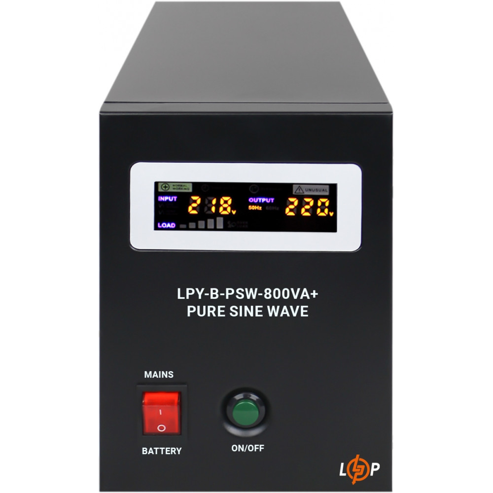 ДБЖ LogicPower LPY-B-PSW-800VA+ (560Вт)5A/15A, з правильною синусоїдою 12V