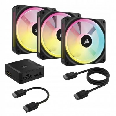 Вентилятор Corsair iCUE Link QX120 RGB PWM PC Fans Starter Kit with iCUE Link System Hub (CO-9051002-WW)