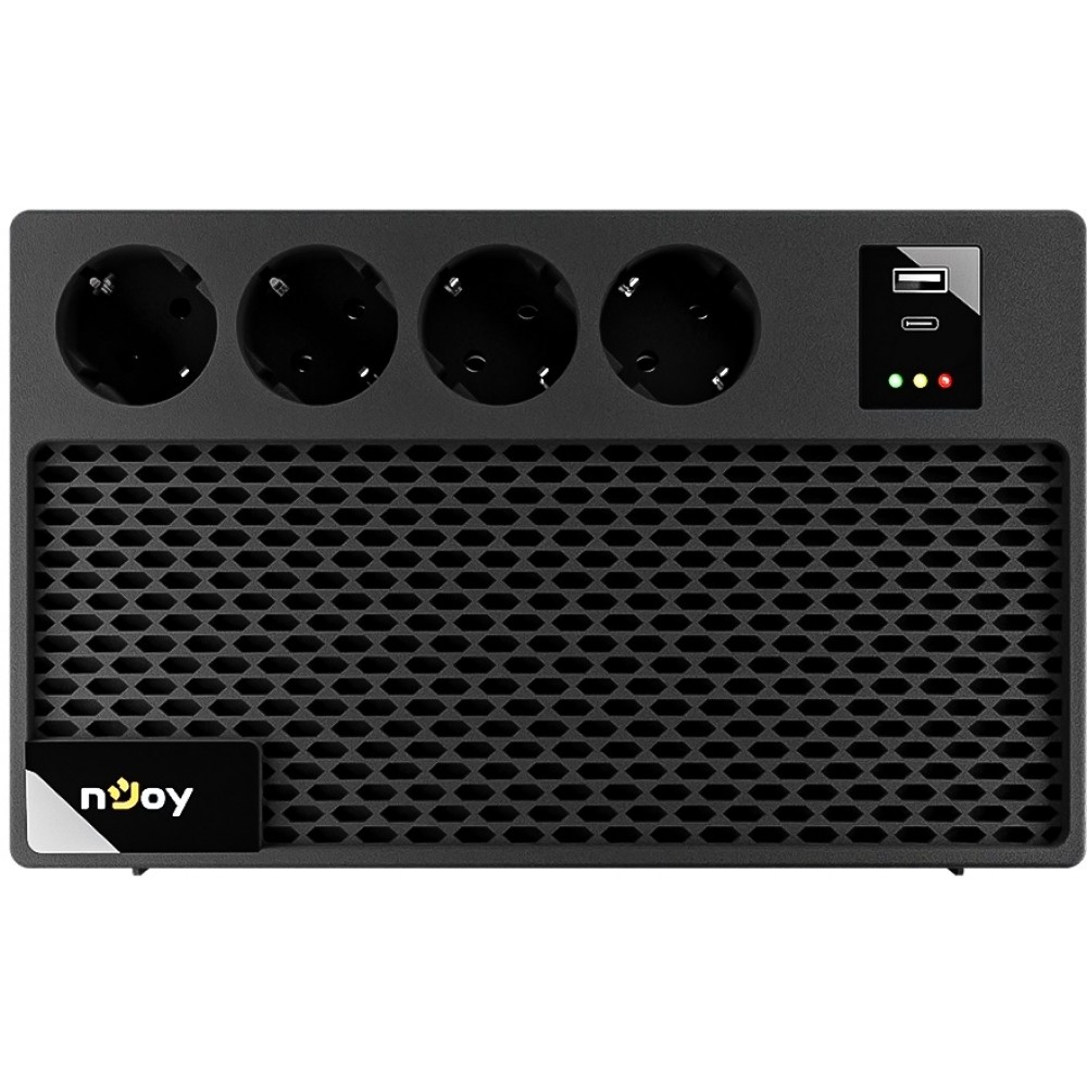 ИБП NJOY Renton 650 Plus (UPCSBLS665TRPCG01B) Lin.int., AVR, 4x евро, 1x USB Type A, 1xUSB Type C, п