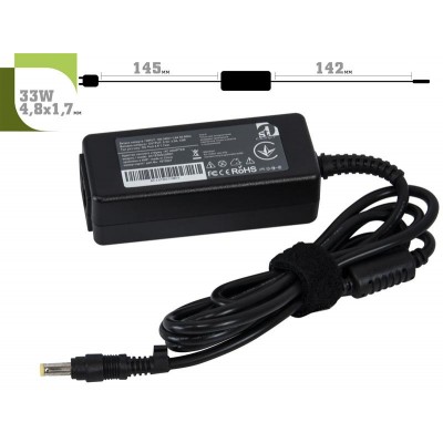 Блок живлення 1StCharger для ноутбука Asus 9.5V 33W 3.5A 4.8х1.7мм + каб.живл. (AC1STAS33WD1)