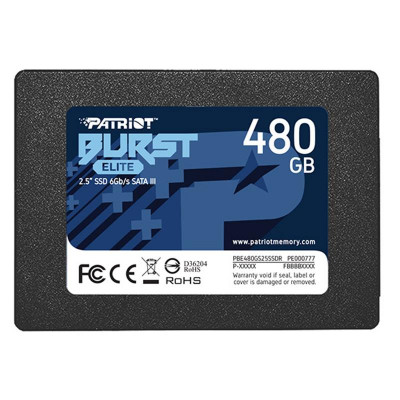 Накопитель SSD 480GB Patriot Burst Elite 2.5" SATAIII TLC (PBE480GS25SSDR)