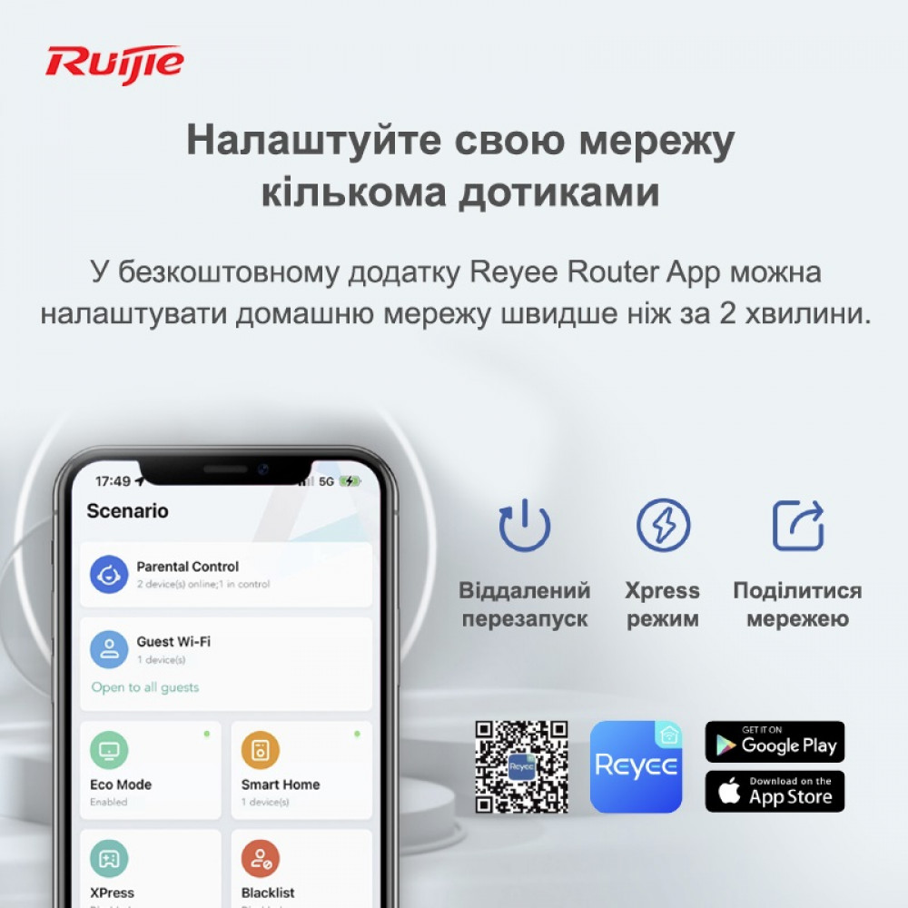 Роутер Ruijie Reyee RG-EW1200G PRO