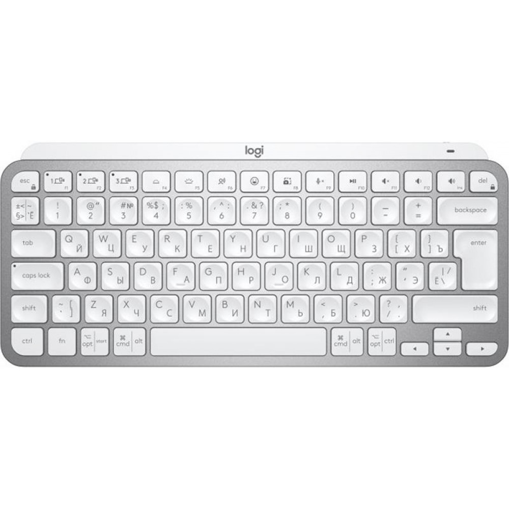 Клавиатура беспроводная Logitech MX Keys Mini Wireless Illuminated RU Pale Gray (920-010499)